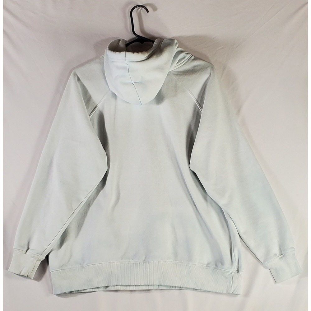 The North Face Womens 1X Pullover Hoodie White Logo Sweatshirt Raglan Sleeve - Picture 6 of 9